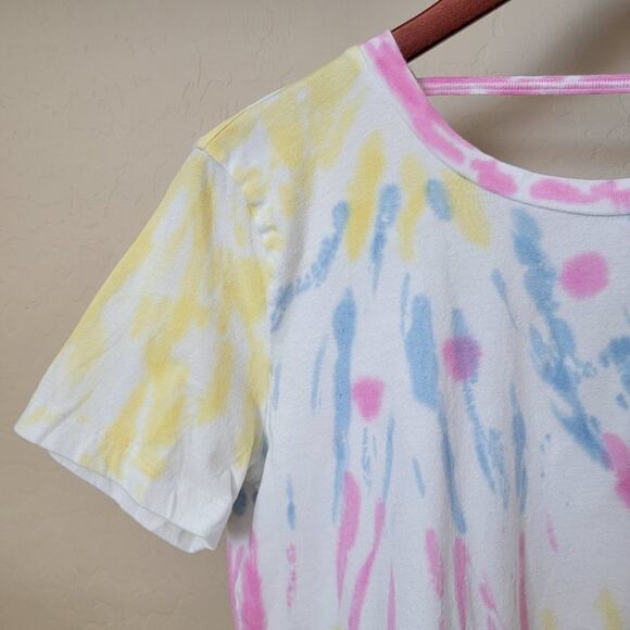 PINK Victoria's Secret Ladder Back Tie Dye Cropped Tee XS - Picture 3 of 13